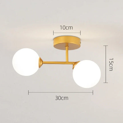 Plafonnier LED boule style nordique pour chambre et salon — LZ4X9P2