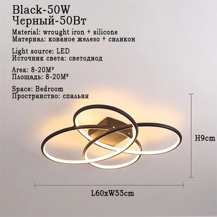 Plafonnier LED intelligent à design floral moderne — LZ4X9T2