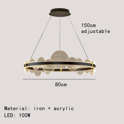 Lustre acrylique avec télécommande et intensité réglable pour intérieur — LZ4P9XQ