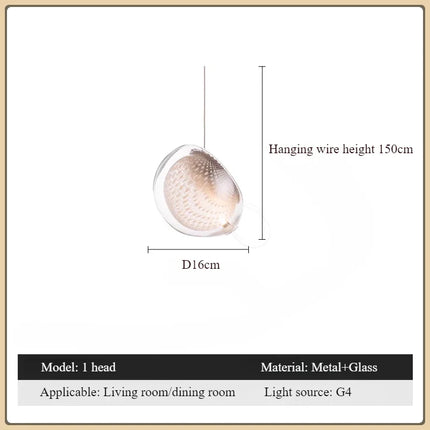 Lustre suspension moderne en verre pour décoration intérieure — LZ4X9J