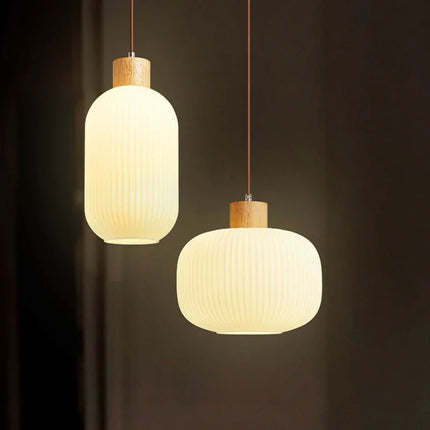 Lustre LED loft moderne avec abat-jour en verre — LZ4X9P2