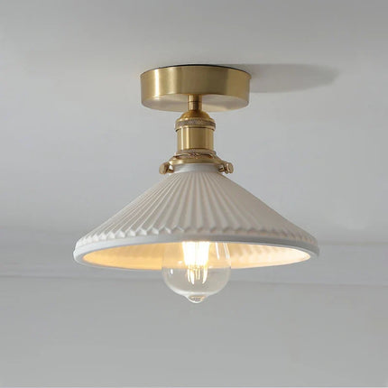 Lustre en céramique japonais éclairage pour cuisine salle à manger Restaurant Bar chevet nordique luxe Led lustre plafonnier