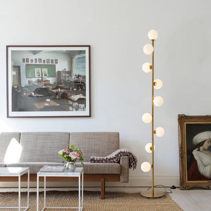 Lampadaire boule en verre style nordique pour intérieur — LZ4X9T2
