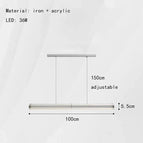 Long 100cm-Noir / 3 modifiables