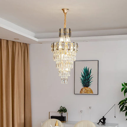 Lustre en cristal au design contemporain pour intérieur élégant — LZ4XJ9