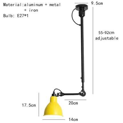 Lustre rétro américain avec abat-jour orientable pour lecture — LZ4XJ9