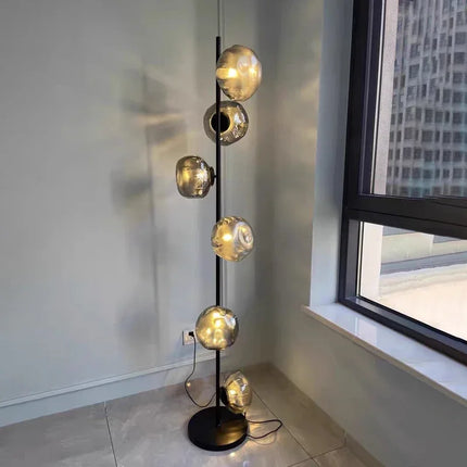 Lampadaire en verre au design nordique pour intérieur moderne — LZ4X9P2