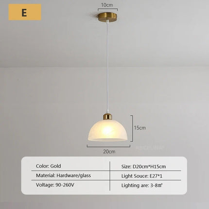 Suspension en verre au design nordique pour intérieur moderne — LZ4X9P