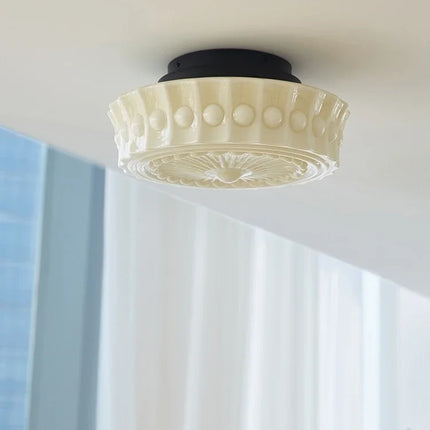 Plafonnier rétro médiéval en verre décoratif pour intérieur raffiné — LZQ4T9