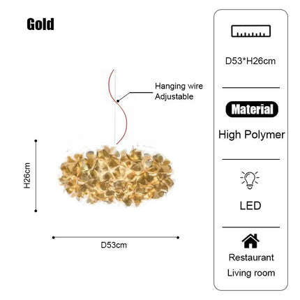 Lustre suspension LED Petal Lustre Italie pour plafond intérieur — LZ4X9P