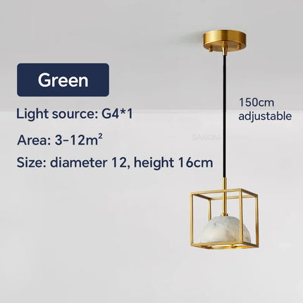 Suspension nordique en marbre et cuivre au design moderne — LZ4X9T