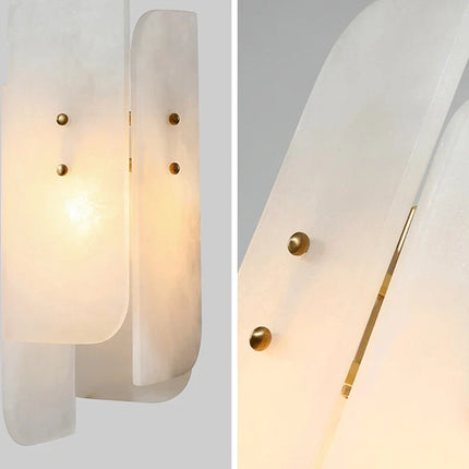 Suspension en marbre véritable avec fil cuivre et ampoule ajustable — LZ4G7Q2N