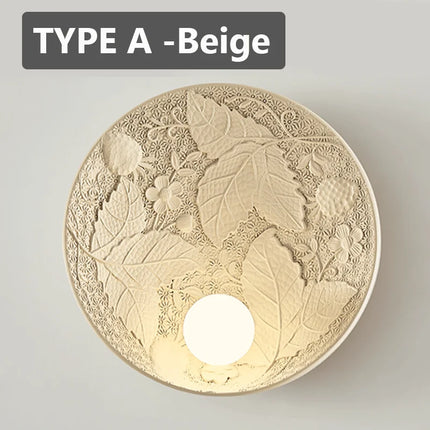 Applique murale ronde en verre au design rétro haut de gamme — LZ4X9P2