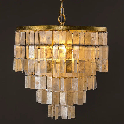 Lustre rétro en coquillage pour décoration intérieure élégante — LZ4X9T2