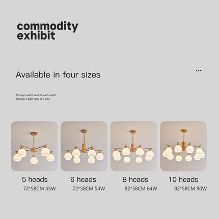 Lustre en bois crème pour décoration moderne et contemporaine — LZ4X9T