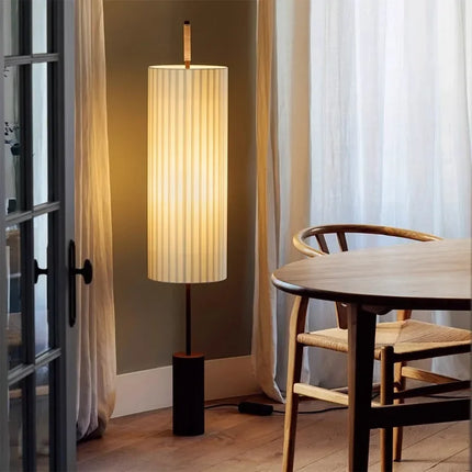 Lampadaire LED en tissu style wabi sabi pour décoration moderne — LZ4X9QJ