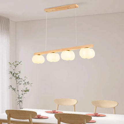 Suspension moderne en bois naturel forme coton — LZ4X9T2