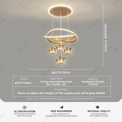 lustre led design pour éclairage intérieur moderne et élégant