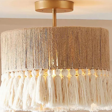 Suspension vintage en tissu à franges ficelle — LZ4X9P