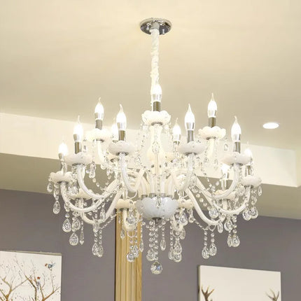 Lustre suspension tube incurvé en verre style nordique cristal — LZ4X7Q9
