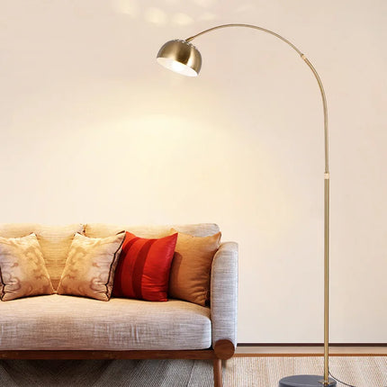 Lampadaire LED nordique réglable à base marbre avec télécommande — LZ4X9JQ