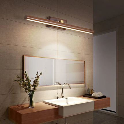Applique murale LED scandinave en noyer noir pour miroir — LZ7XQ2