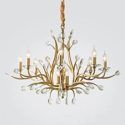 Lustre vintage en cristal pour éclairage intérieur élégant — LZ4X9P2