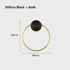 D30cm Noir et Or / 3 couleurs modifiables