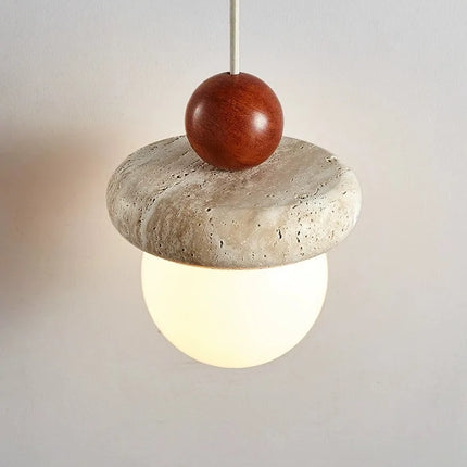 Suspension Led Style crème chambre chevet médiévale Memphis chambre d'enfant fil suspendu petite pierre claire bois