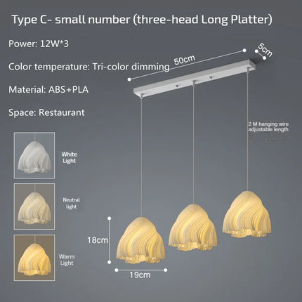 Lustre nordique petit modèle en forme de pétale pour ambiance chaleureuse — LZ4XJ9