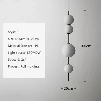 suspension moderne en verre pour décoration intérieure élégante