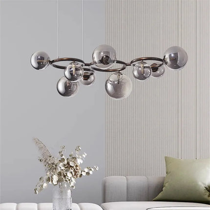 Lustre suspension en verre à bulles style nordique pour intérieur — LZ4X9P2