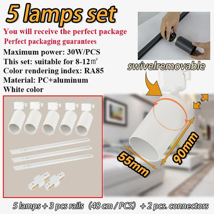 Kit spots dimmables sur rail pour éclairage intérieur décoratif — LZ4X9Q