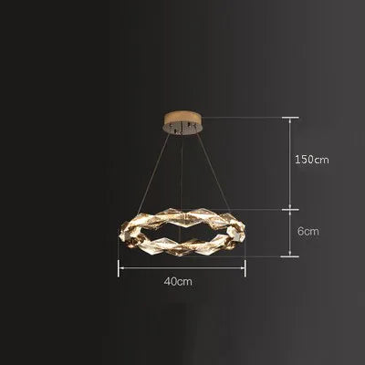 Lustre suspension en cristal pour ambiance élégante et minimaliste — LZ4Q7M2