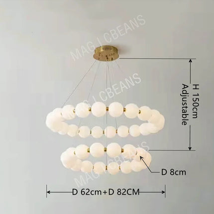 Lustre nordique en forme de haricot magique