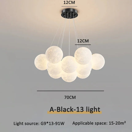 Suspension luminaire moderne LED boule à bulles décorative — LZ4X9T7
