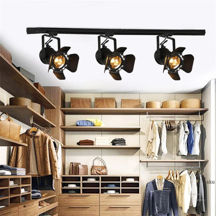 Plafonnier LED style industriel rétro pour bar et café — LZ4X9P2