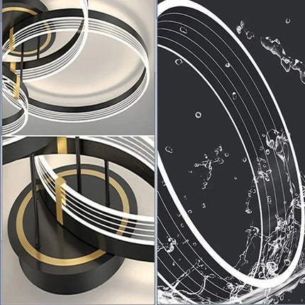 Lustre moderne en acrylique avec LED pour décoration luxueuse — LZ4X9P2