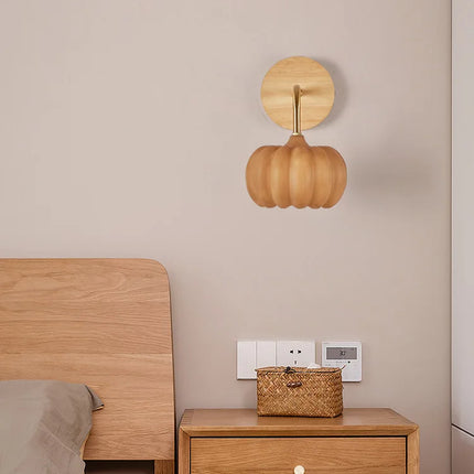Applique murale japonaise citrouille en résine avec éclairage LED créatif — LZ4X9P