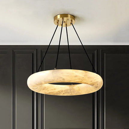 Lustre en marbre naturel espagnol pour hôtel de luxe — LZ4M9Q2