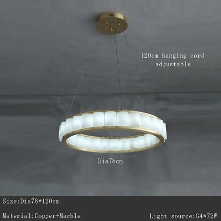 Lustre grand luxe en marbre naturel espagnol pour hôtel — LZ4P9XQ