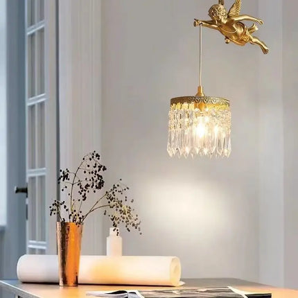 Lustre LED en cristal avec ailes d’ange style européen luxueux — LZ4X9P2Q