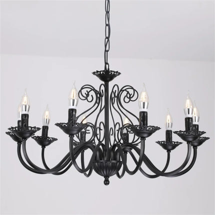 Lustre rétro en fer forgé style campagnard américain pour intérieur — LZ4X9P