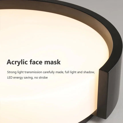 Plafonnier LED rond style nordique pour allées variées — LZ4X9P2