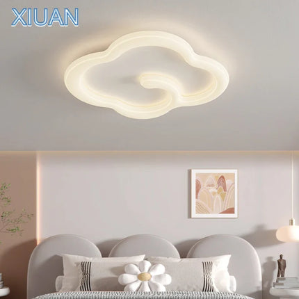 Lustre suspension scandinave nuage blanc avec télécommande LED optionnelle — LZ4X9P