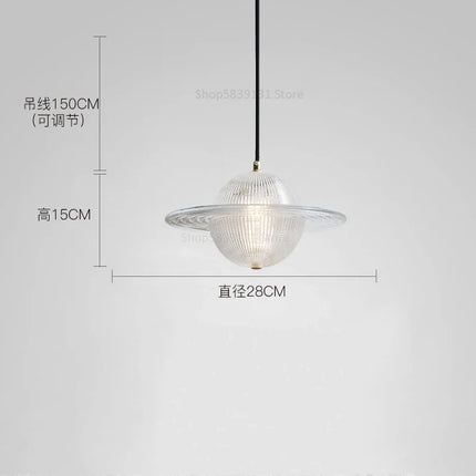 Lustre LED en verre style nordique soucoupe volante — LZ4P9XJ