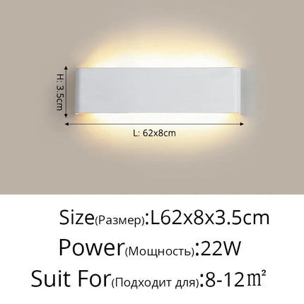 Lampe de chevet LED carrée en aluminium pour hôtel — LZ4X9T1