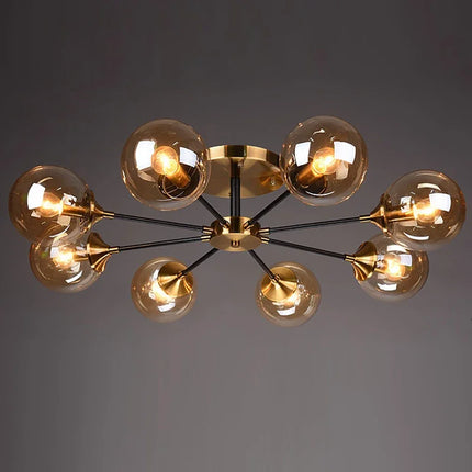 Lustre suspension en verre boule pour éclairage élégant — LZ4X9M