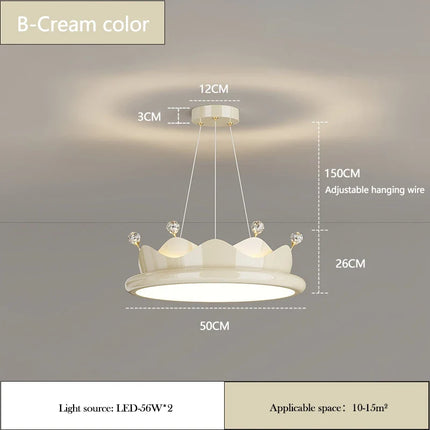 Lustre en cristal romantique pour chambre d'enfant princesse — LZ4P9X