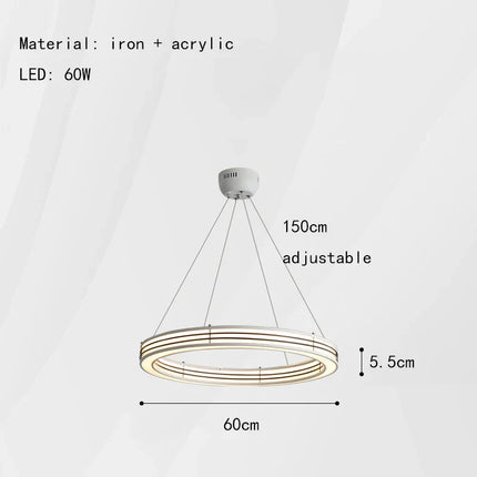 Lustre Art Déco suspendu avec anneau réglable — LZ4X9P2Q